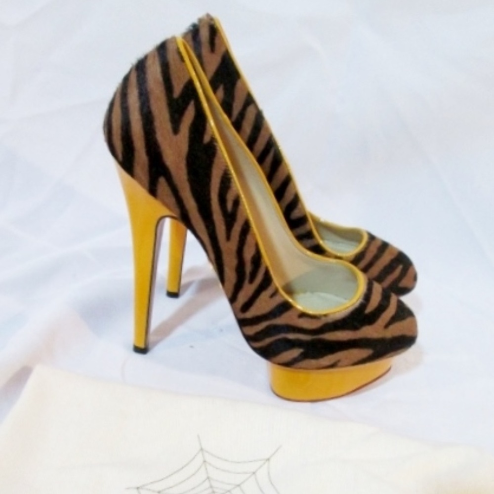 CHARLOTTE OLYMPIA Calf Hair PUMP LEOPARD Shoe